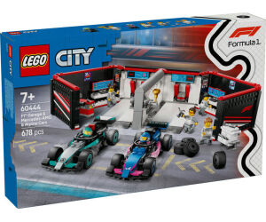 Lego city formula 1 garaje con coche mercedes - amg y alpine