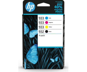 HP Paquete de 4 tintas Originales 932 negro y 933 cian/magenta/amarillo