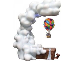 Figura levitadora enesco disney pixar up casa con globos