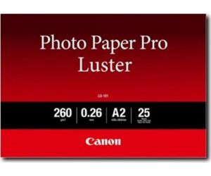 Papel fotografico canon lu - 101 a2 brillo 25 hojas