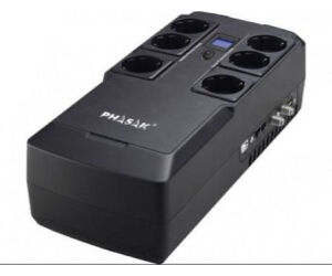 SAI Línea Interactiva Phasak Kryptos 800 VA/ 480W/ 6 Salidas/ Formato Bloque