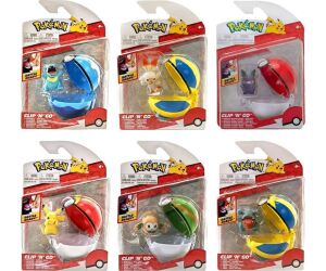 Pokeball pokemon clip 'n' go wave surtido de 6