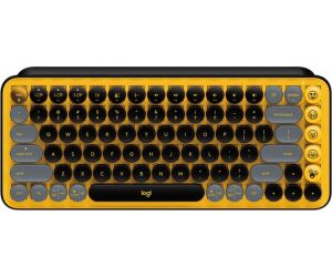Teclado logitech pop keys blast yellow wireless inalambrico