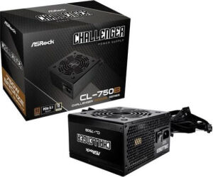 FUENTE ALIMENTACION ASROCK CL-750B,PSU,750W,80 PLUS BRONZE,120MM,ACTIVE PFC,PCI-E 5.1 (12+4pin)x1,PCI-E (6+2 pin)x4,SATA (5 pin)x4