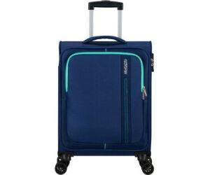 Maleta de Cabina American Tourister Sea Seeker Spinner 55cm/ 55x40x20cm/ 4 Ruedas/ Marino Combate