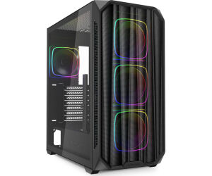 Caja Gaming Atx Sharkoon Ak5m Rgb 3xvent 120mm 2xusb Sn Fuente Negro