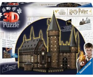 Puzzle 3d ravensburger harry potter castillo de hogwarts -  el gran salon -  night edition
