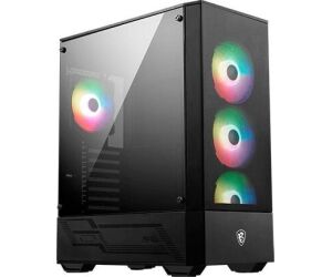 MSI MAG FORGE 112R carcasa de ordenador Midi Tower Negro, Transparente
