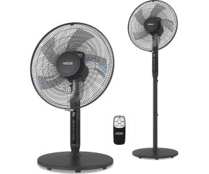 Ventilador De Pie Digital Premium Negro Haeger