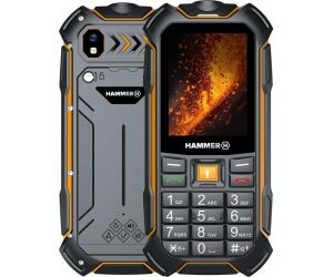 Telefono movil rugerizado hammer boost 2 lte 2.4 pulgadas -  2mpx -  4g - negro - naranja