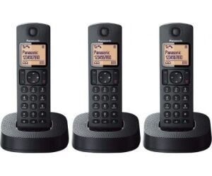 Teléfono Inalámbrico Panasonic KX-TGC313SP/ Pack TRÍO/ Negro