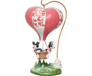 Figura decorativa disney mickey & minnie globo aerostático