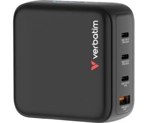 Cargador de Pared Universal GaN para Viaje Verbatim Mini GaN Charger Con Pantalla/ 3xUSB Tipo-C/ 1xUSB/ 140W