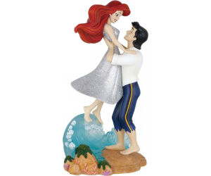 Figura decorativa enesco disney la sirenita ariel y el príncipe eric en ola