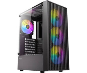 Caja Antec Ax27 Argb Atx Negro 4xvent 120mm 2xusb Sn Fuente