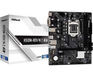 Placa Asrock H510m-hdv/m.2 Se,intel,1200,h470,2ddr4,64gb,vga+dvi+hdmi,gblan,4sata3,6usb3.2+m.2,matx