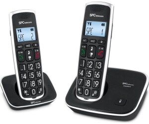 Teléfono Inalámbrico SPC Comfort Kaiser 7609N/ Pack DUO/ Negro