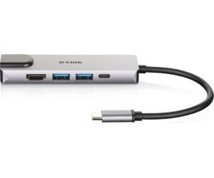 Docking USB Tipo-C D-Link DUB-M520/ 2xUSB/ 1xUSB Tipo-C/ 1xHDMI/ 1xRJ45/ 1xThunderbolt/ Gris