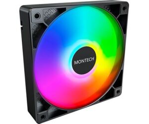 Ventilador 120x120 Montech Gf120 Pwm Black Pack 3 + Hub