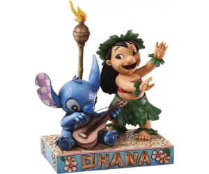 Figura enesco disney lilo y stitch con guitarra hawaiana