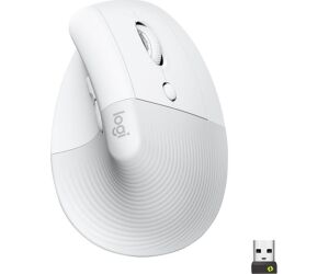 Mouse raton vertical logitech lift for business 6 botones 4000 dpi wireless inalambrico blanco hueso