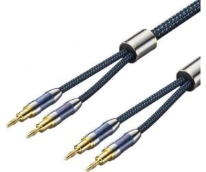 Cable Estéreo Vention BLBLI/ 2x Banana Macho - 2x Banana Macho/ 3m/ Azul y Negro