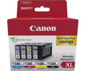Cartucho de Tinta Original Canon PGI-1500XL Multipack Alta Capacidad/ Cian/ Magenta/ Amarillo/ Negro