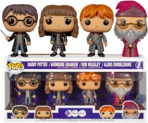 Funko pop harry potter pack 4 figuras harry hermione dumbledore ron