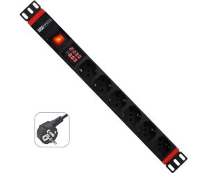 WP Regleta 19" 8 Tomas schucko medidor de potencia