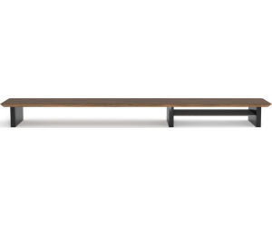 Phoenix harmony estante elevador de monitor en madera para escritorio walnut con bandeja forrada en fieltro