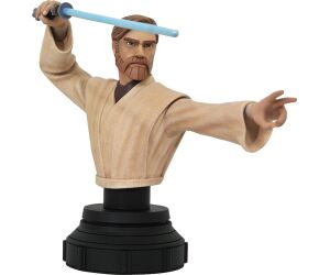 Figura busto diamond select toys star wars the clone wars obi wan 1 - 7 escala 15 cm resina