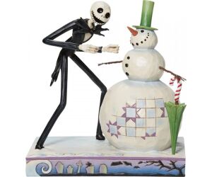 Figura enesco disney pesadilla antes de navidad jack descubriendo muñeco de nieve