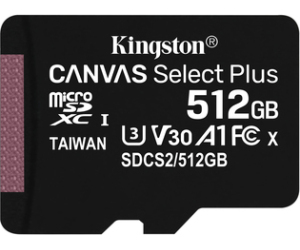 Micro Sd 512 Gb Canvas Select Plus  1 Adap. Class 10 Kingston