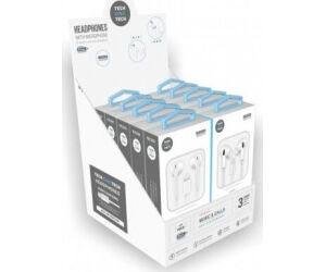 Expositor de Auriculares Tech One Tech earTECH TEC1203/ con Micrófono/ Lightning/ Incluye 10 Auriculares Blancos