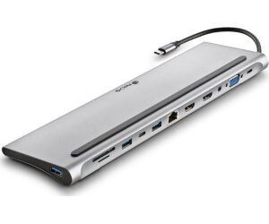 Docking USB Tipo-C NGS WonderDock12/ 3xUSB/ 2xHDMI 4K/ 1xVGA/ 1xRJ45/ 1xLector de Tarjetas/ 1xJack 3.5/ 1xUSB Tipo-C PD/ Gris