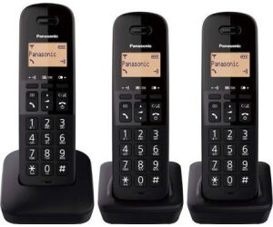 Teléfono Inalámbrico Panasonic KX-TGB613SPB/ Pack TRIO/ Negro