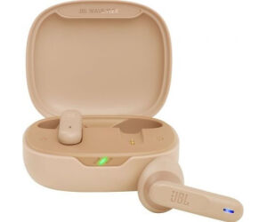 Auriculares Bluetooth JBL Wave Flex con estuche de carga/ Autonomía 8h/ Beige