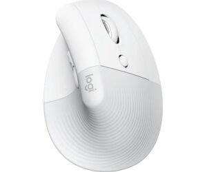 Mouse raton vertical logitech lift 6 botones 4000 dpi wireless inalambrico blanco crudo