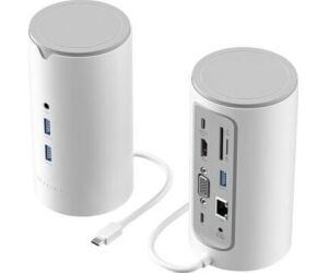 DOCKING STATION 12 PUERTOS USB-C VGA/HDMI/3xUSB/USB-C PD/USB-C/... GRIS VENTION