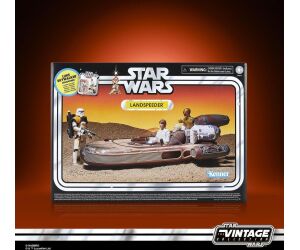 Figura hasbro star wars landspeeder & luke skywalker (tatooine)