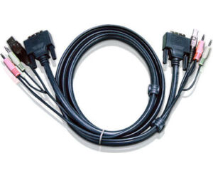 Aten Cable Kvm Dvi-i Single Link Usb De 3 M (2l-7d03ui) Compatible Con Consola (cl6708mw)