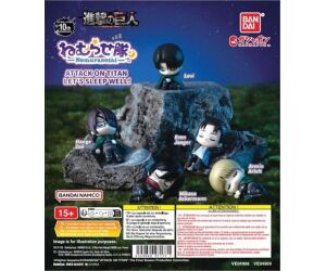 Set gashapon lote 30 articulos attack on titans lets sleep well!