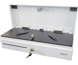 Cajon Portamonedas Cash02fliptop Apertura Superior Blanco Approx