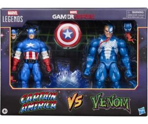 Pack 2 figuras hasbro marvel legends gamerverse captain america vs venom