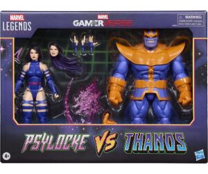 Pack 2 figuras hasbro marvel legends series gamerverse psylocke vs thanos
