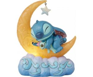 Figura luminosa enesco disney stitch y scrump en la luna