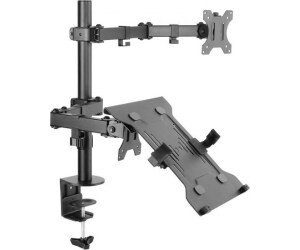 Soporte equip pantalla mesa 13 pulgadas - 32 pulgadas doble brazo 2 monitores o 1 monitor + 1 portatil (bracket para portatil incl) vesa standard hasta 8kg
