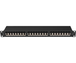 Patch panel lanberg 24 puertos 1u cat.6a ftp 19 pulgadas negro
