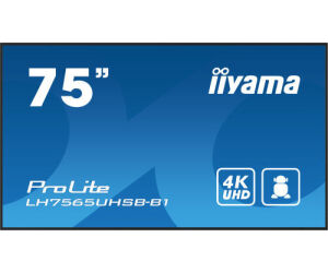 Monitor Iiyama 75" , Uhd Ips Panel, Haze 1%, 800cd/m, Horiz Y Vert, Signal Failover, Mm 2x 10w, Hdmi 2x, Dp, Usb 2.0 X2, Wifi, Lan, Media Play Usb Port, Control Lan / Rs232c, Iisignage2 (cms/dms), E-share, Android 11 Os, 24/7 Operation, Vesa (600x