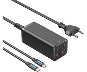 CARGADOR PARED 100W 2xUSB-C + CABLE USB-C/ 2xUSB-A NEGRO VENTION